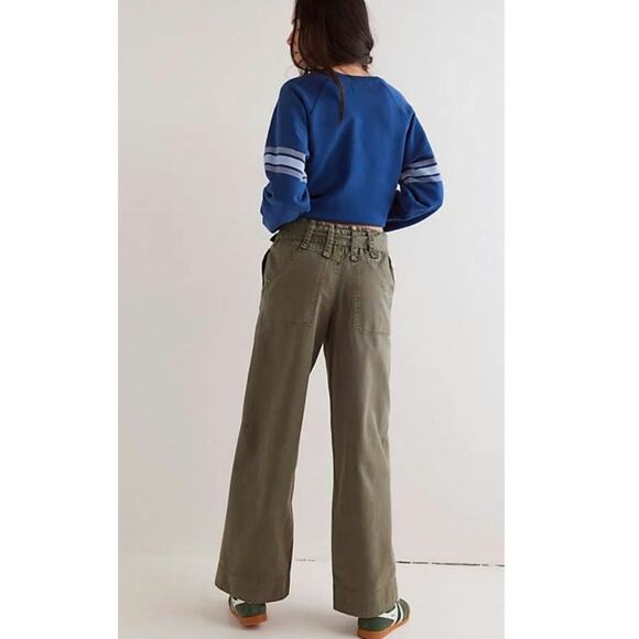 NWT FREE PEOPLE We The Free Sloane Belted Pants $148 X-LARGE Western Inspired - Picture 3 of 6